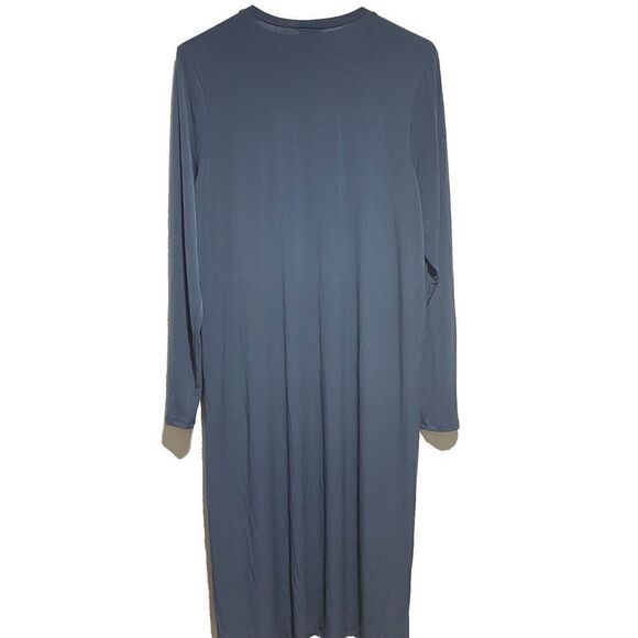 Torrid‎ Long Sleeve Open Front Long Duster Cardigan Sweater Navy Blue Size 0 - Picture 3 of 9
